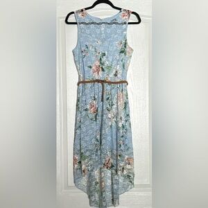 Light Blue High-Low Lace Dress